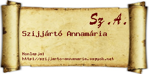 Szijjártó Annamária névjegykártya