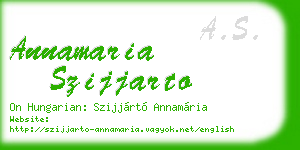 annamaria szijjarto business card