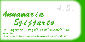 annamaria szijjarto business card